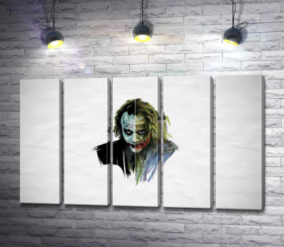 Модульна картина "Арт-портрет Джокера (Joker) із загрозливим поглядом"