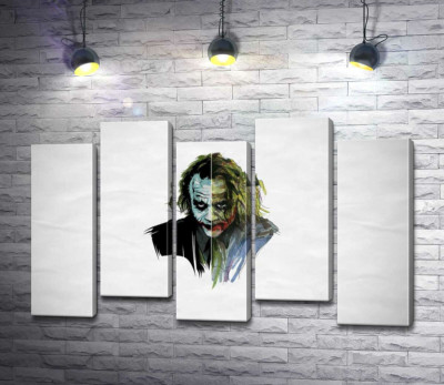 Модульна картина "Арт-портрет Джокера (Joker) із загрозливим поглядом"
