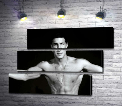 Модульна картина "Брутальний Маріо Касас (Mario Casas) із оголеним торсом"