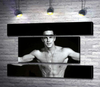 Модульна картина "Брутальний Маріо Касас (Mario Casas) із оголеним торсом"