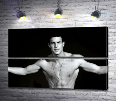 Модульна картина "Брутальний Маріо Касас (Mario Casas) із оголеним торсом"
