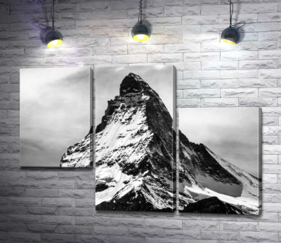 Модульна картина "Гострий засніжений шпиль гори Матергорн (Matterhorn)"