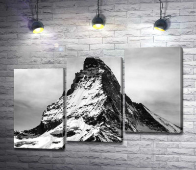 Модульна картина "Гострий засніжений шпиль гори Матергорн (Matterhorn)"