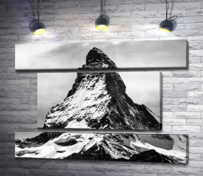 Модульна картина "Гострий засніжений шпиль гори Матергорн (Matterhorn)"