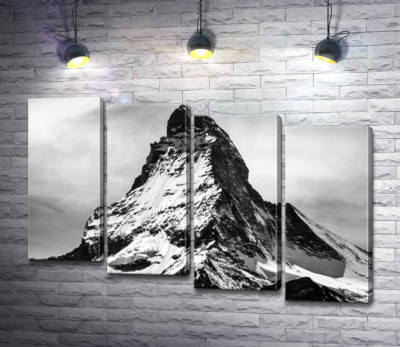 Модульна картина "Гострий засніжений шпиль гори Матергорн (Matterhorn)"