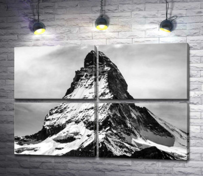 Модульная картина "Острый заснеженный шпиль горы Маттерхорн (Matterhorn)"