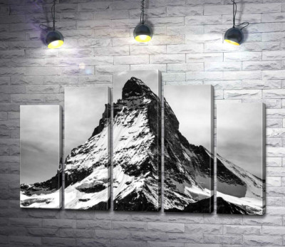 Модульна картина "Гострий засніжений шпиль гори Матергорн (Matterhorn)"