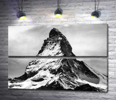 Модульная картина "Острый заснеженный шпиль горы Маттерхорн (Matterhorn)"