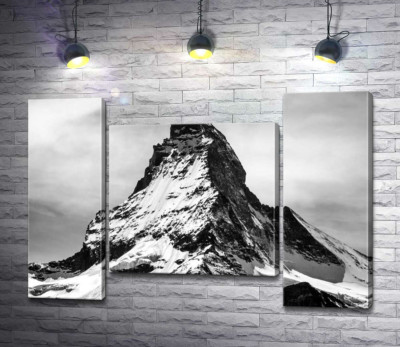 Модульна картина "Гострий засніжений шпиль гори Матергорн (Matterhorn)"