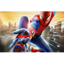Людина-павук (Spider-Man) в польоті випускає свою зброю