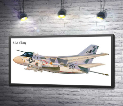 Постер "Американский военный истребитель самолет S-3A Viking"