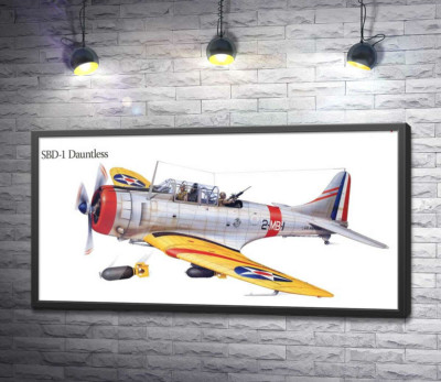 Постер ""Безстрашний" (SBD-1 Dauntless) бомбардувальник американського виробництва"