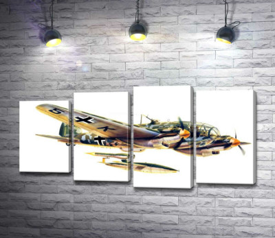 Модульная картина "Heinkel He 111 – немецкий бомбардировщик"