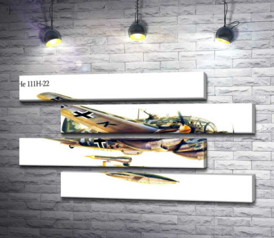 Модульна картина "Heinkel He 111 - німецький бомбардувальник"