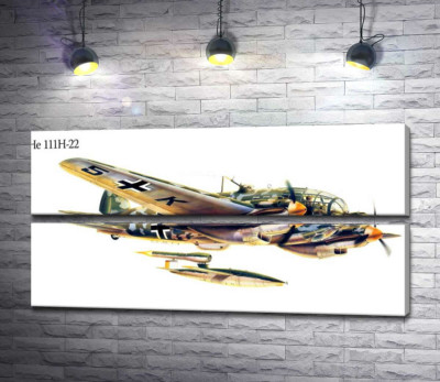 Модульная картина "Heinkel He 111 – немецкий бомбардировщик"