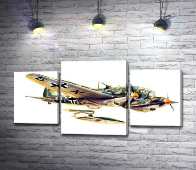 Модульна картина "Heinkel He 111 - німецький бомбардувальник"
