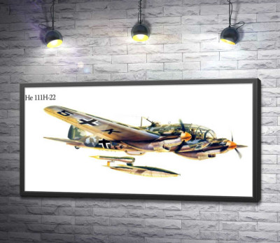 Постер "Heinkel He 111 - німецький бомбардувальник"