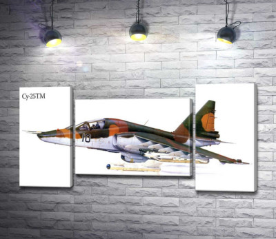 Модульна картина "Літак-штурмовик Су-25 "Грач" (Frogfoot)"