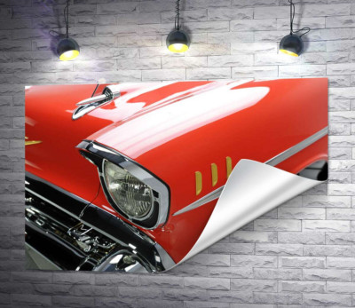 Изысканная фара морковно-красного автомобиля Chevrolet Bel Air