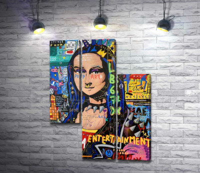 Модульная картина "Панк Мона Лиза (Punk Monalisa)"