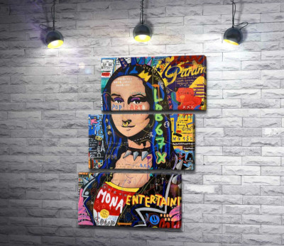 Модульна картина "Панк Мона Ліза (Punk Monalisa)"