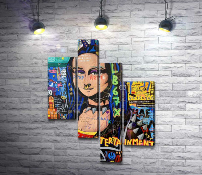 Модульная картина "Панк Мона Лиза (Punk Monalisa)"