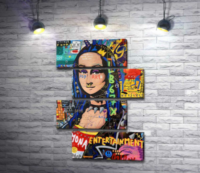 Модульна картина "Панк Мона Ліза (Punk Monalisa)"