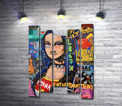 Модульна картина "Панк Мона Ліза (Punk Monalisa)"