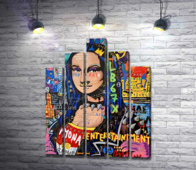 Модульная картина "Панк Мона Лиза (Punk Monalisa)"