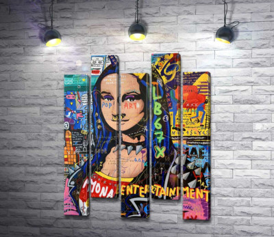 Модульная картина "Панк Мона Лиза (Punk Monalisa)"