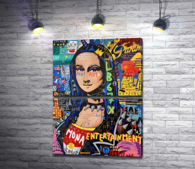 Модульная картина "Панк Мона Лиза (Punk Monalisa)"
