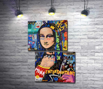 Модульная картина "Панк Мона Лиза (Punk Monalisa)"