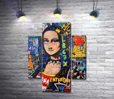 Модульная картина "Панк Мона Лиза (Punk Monalisa)"