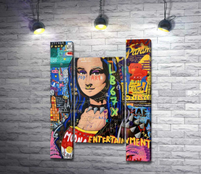 Модульная картина "Панк Мона Лиза (Punk Monalisa)"