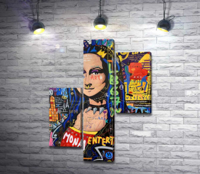 Модульна картина "Панк Мона Ліза (Punk Monalisa)"