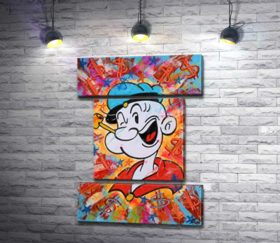 Модульна картина "Моряк Папай (Popeye) підморгує"