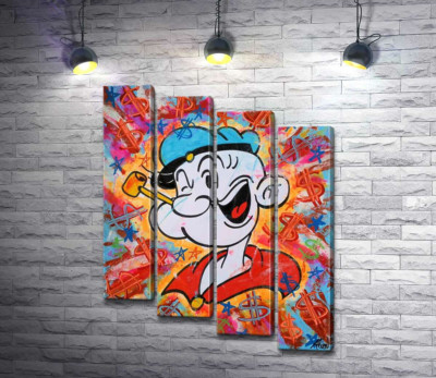 Модульна картина "Моряк Папай (Popeye) підморгує"