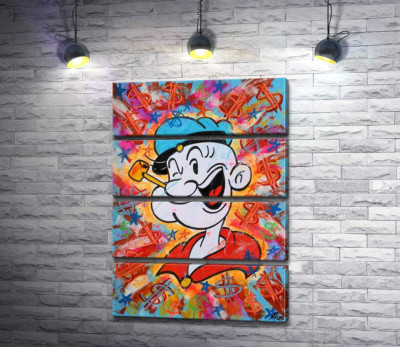 Модульна картина "Моряк Папай (Popeye) підморгує"