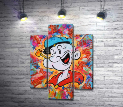 Модульна картина "Моряк Папай (Popeye) підморгує"