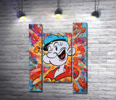 Модульна картина "Моряк Папай (Popeye) підморгує"