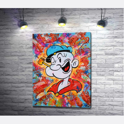 Моряк Папай (Popeye) подмигивает
