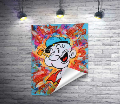 Моряк Папай (Popeye) подмигивает