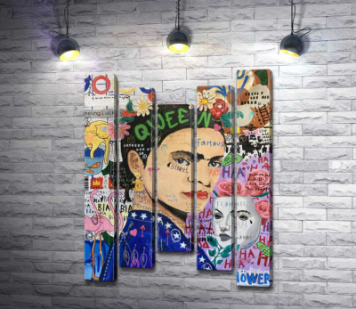Модульная картина "Маска Фриды (Frida Mask)"