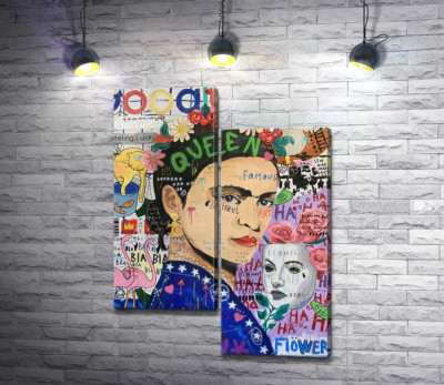 Модульная картина "Маска Фриды (Frida Mask)"