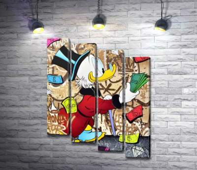 Модульная картина "Деньги на жизнь: Скрудж МакДак (Scrooge McDuck)"
