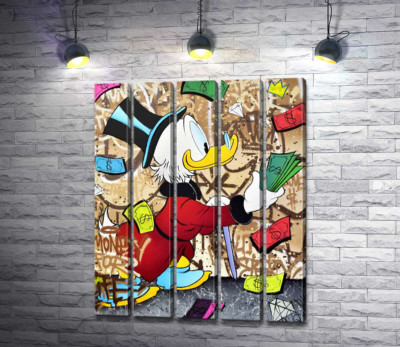 Модульная картина "Деньги на жизнь: Скрудж МакДак (Scrooge McDuck)"