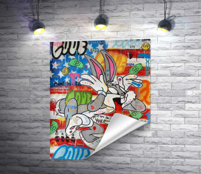 Багз Банні (Bugs Bunny) насмішливо показує язик