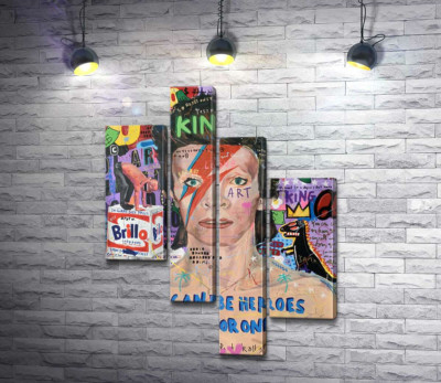 Модульная картина "Бови Больт (Bowie Bolt)"