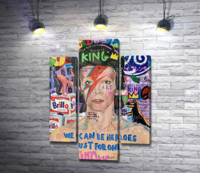 Модульная картина "Бови Больт (Bowie Bolt)"
