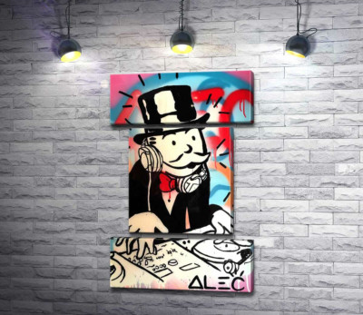 Модульна картина "Діджей Монополі (DJ Monopoly)"